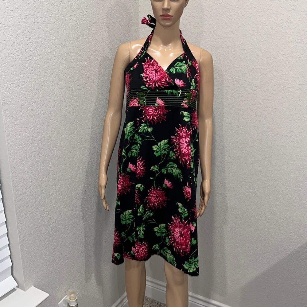 Donna Ricco halter floral dress